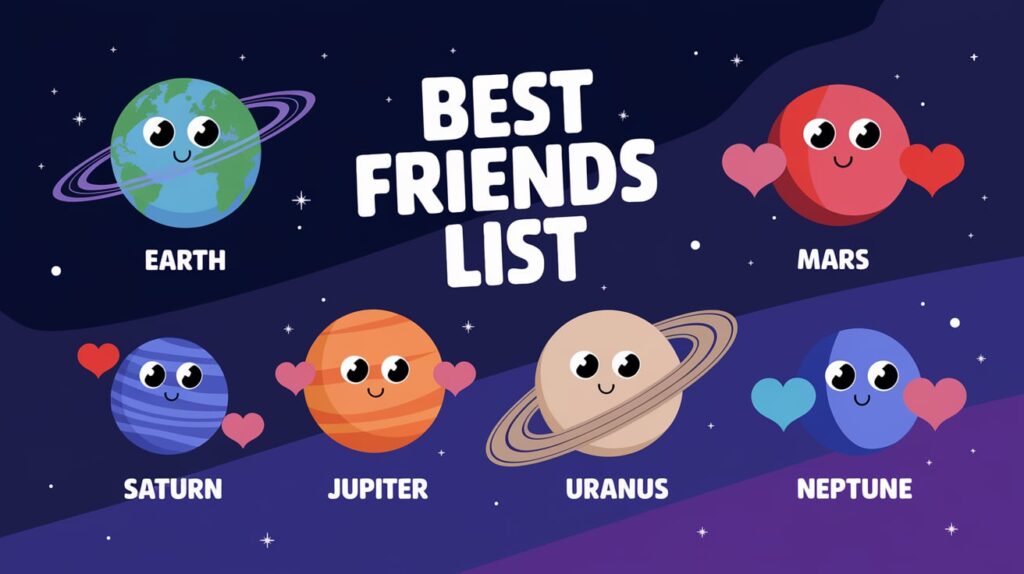 best friends list planets